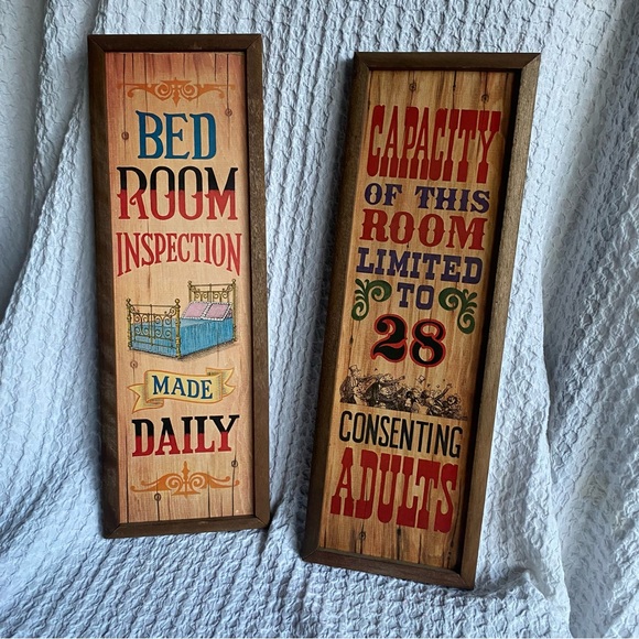 Vintage Americana decorative wall plaques man cave garage cabin decor Air BNB - Picture 2 of 6